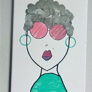 Contemporary Pink Sunglasses Pop Art Canvas - Unbranded Original Art